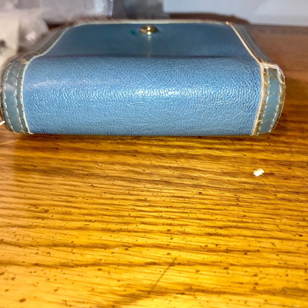 Louis Vuitton Vintage Suhari Compact Zip Wallet Leather Blue - Picture 2 of 12